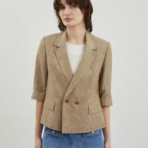 올리비아로렌 MG01 스트라이프 린넨 자켓 VOCFU4M4211