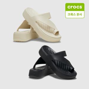 [크록스 본사] 크록스 겟어웨이 플랫폼 토우 루프 샌들 여성 2컬러 (210834-001 210834-0LH)