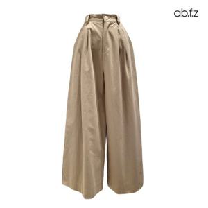 [에이비에프지]반 밴딩 투핀턱 면 와이드 팬츠 APZ2ZP01D