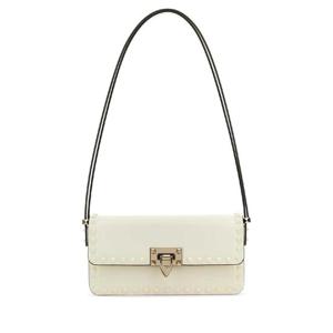 VALENTINO GARAVANI 아이보리 가죽 락스터드 숄더백 3W0B0M77AZS 098