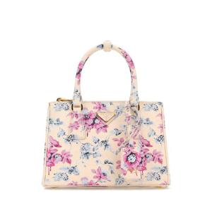 PRADA 프린트 가죽 미니 갤러리아 핸드백 1BA896VEVL2FOM F0638