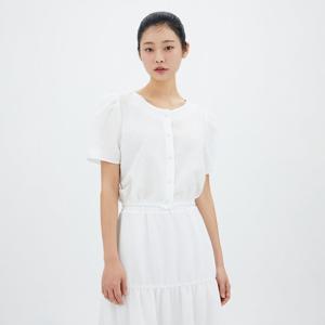 [랩](SET-상의)라운드 버튼 퍼프 소매블라우스(AR2WB580)