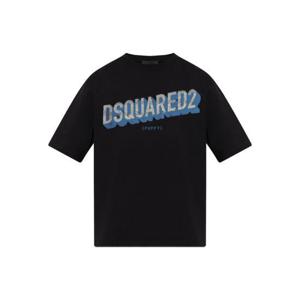 디스퀘어드2 반팔 티셔츠 D20020 S74GD1445 900 BLACK BLUE