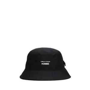 Comme des Garcons 남성용 로고 프린트 플랫 크라운 버킷 햇 HOK602 1BLACK TP935908632