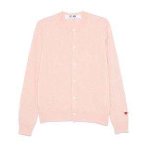 꼼데가르송 스몰 레드 하트 울 가디건 핑크 AX N091 051 5