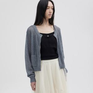 [쥬크]크로쉐 매쉬 집업 가디건_Z252KSL013