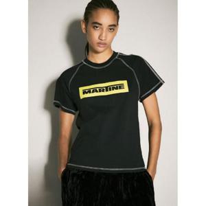 25 FW 마틴로즈 여성 래글런 슈렁큰 티셔츠 639JE01001L BLK TP856805648