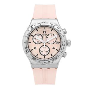 스와치 YVS532 ESSENTIALS POPPINGLY PINK 남성 우레탄시계