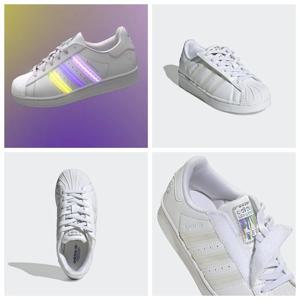 아디다스키즈 JQ6419 오리지널스 슈퍼스타 LED 라이트 컴포트 클로저 엘라스틱 레이스