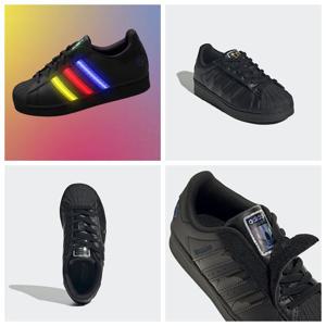 아디다스키즈 JS1291 오리지널스 슈퍼스타 LED 라이트 컴포트 클로저 엘라스틱 레이스운동화 HMDK