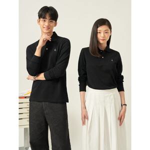 [빈폴멘] [Essential] 남녀공용 수피마코튼 피케 티셔츠 - 블랙 (BC5741E015)