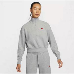나이키긴팔티 SQJ HV8731-063 나이키 우먼스 스포츠웨어 피닉스 플리스 애플로고 1/4 집업 맨투맨 티셔츠