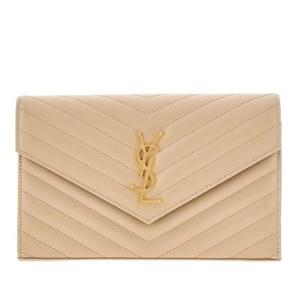 생로랑 YSL 퀼티드 엔벨로프 장지갑 377828 BOW01 2721