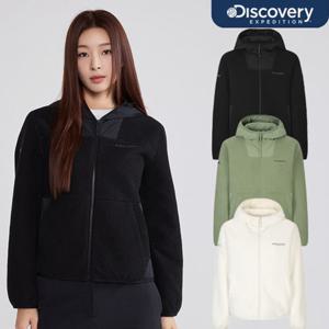 디스커버리 25FW 여성 자가드 플리스 후드 자켓 DWSS34054