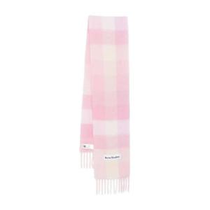 아크네 스튜디오 머플러 스카프 CA0084 DTL CANDY PINK WHITE PA