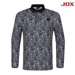 JDX 세이브존07 남성 패턴 배색 티셔츠 X1TLV3404-BK