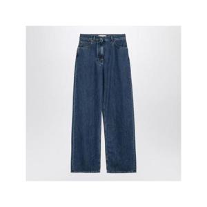 발렌티노 백 로고 패치 와이드 데님 팬츠 2176577