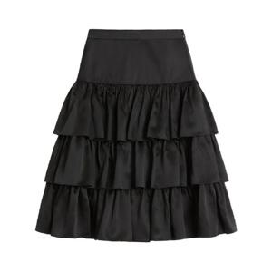 발렌티노 PAP   미디스커트 SS25 6B0RADB092G0NO 5634837 Black