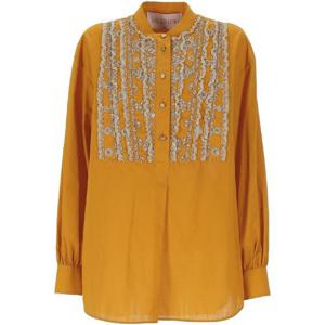 발렌티노 PAP   긴팔 셔츠 SS25 6B3AEAB1906JB5 5521716 Ochre