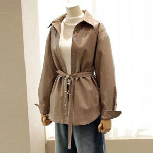 [헤레이스]아보 레더 트렌치 자켓_YMSH25FW138