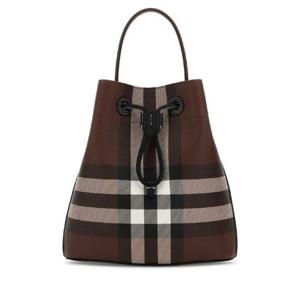 BURBERRY Printed canvas Check bucket bag 8112239 A8900