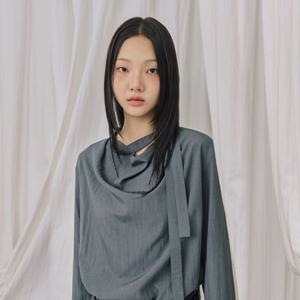 [LAP] 랩 카울넥 긴팔 끈블라우스 하객룩 2컬러 (AR3WB869)