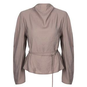 파슨스 Minimal Button Belted Blouse [PW2T9BL02]