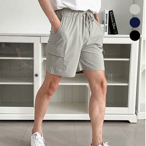 아이에스이랩 / 남자 여름 냉감소재 아이스 스판 카고 반바지 I5PT021