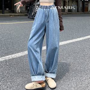ATMARK 밴딩핀턱롤업워싱데님팬츠_AA56PT013G
