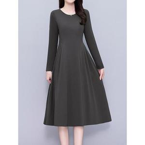 [클라셰]클라셰 캐주얼플레어미디원피스_B5F0239