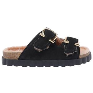 25 FW 페라가모 간치니 Gancini 20mm 블랙 스웨이드 스포티 샌들 785280