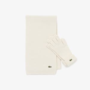 라코스테 공식 공용 머플러, 장갑 기프트 세트 RE302E-55N XFJ