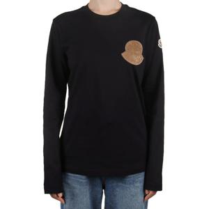 몽클레어 25FW 여성 로고 긴팔티 블랙 K20938D00008 89AUO 999