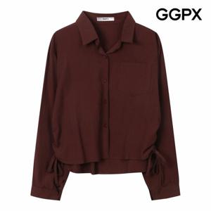 [GGPX] 사이드 스트링 카라넥 버튼 셔츠 (GP9SH065F)
