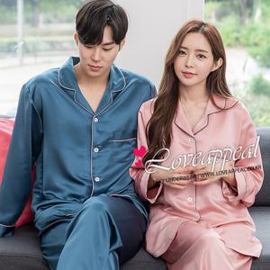[러브어필]실크느낌 럭셔리 로얄실크 상하 커플잠옷WP9479M9479