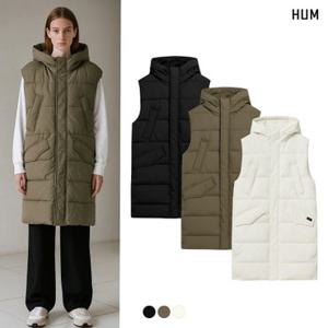 [HUM]유니) 앞판다운 5050 후드 롱 베스트 (H174H260A)