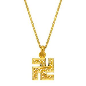 [한국금다이아몬드] 여자 순금 목걸이 체인 꽃 만자 24K 15g 18K장식