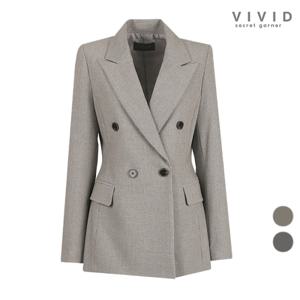 [비비드 시크릿가너]VIVID 여성 더블단추 가을겨울 잔체크 정장