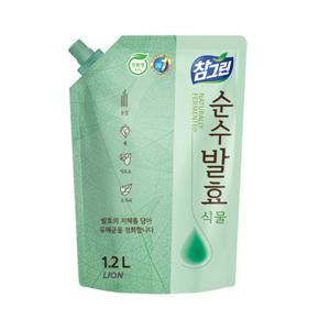[라이온][참그린] 주방세제 순수발효 식물 (리필) 1.2L