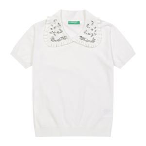 [베네통] Beading soft t-shirt_11HED300Q0Z3