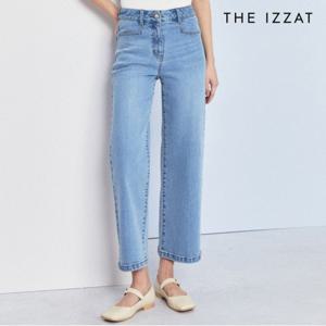 (더아이잗) 레더 패치 와이드 데님 팬츠 IP4A0SL241