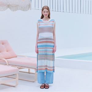 스트라이프 나시 레이어드 니트 원피스(TIOCE7970)