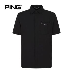 [PING] 남성 가슴 포켓 반팔 셔츠