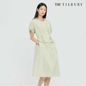 (더틸버리) 코튼 레이어 페플럼 원피스 TP6M0OP60W