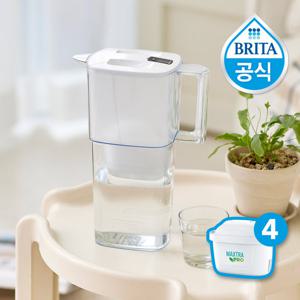 브리타 정수기 리켈리 2.2L 화이트 + 총 필터4입