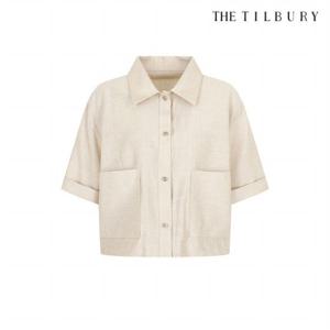 (더틸버리) 루즈핏 롤업 백 밴딩 블라우스 TP8M0BL52W