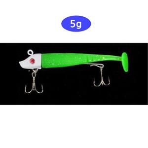 갈치미끼 5g 그린 갈치웜 루어 지그헤드 삼치낚시