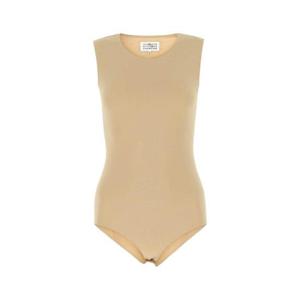 메종 마르지엘라 여성 베이지 Stretch 비스코스 바디수트 SI0NA0001S23976 121