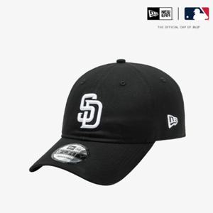 뉴에라 MLB 샌디에이고 파드리스 미디움 로고 언스트럭쳐 볼캡 블랙 14392418