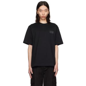 25 FW 돌체앤가바나 남성 블랙 브랜드 택 티셔츠 242003M213007